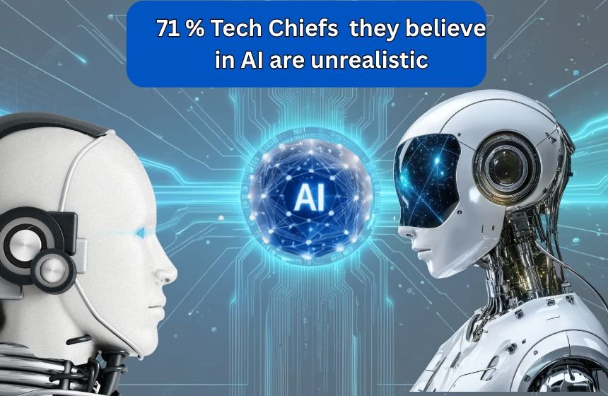 71 % Tech Chiefs Indicate that they believe the expectations of AI are unrealistic 71 % Tech Chiefs they believe in AI are unrealistic